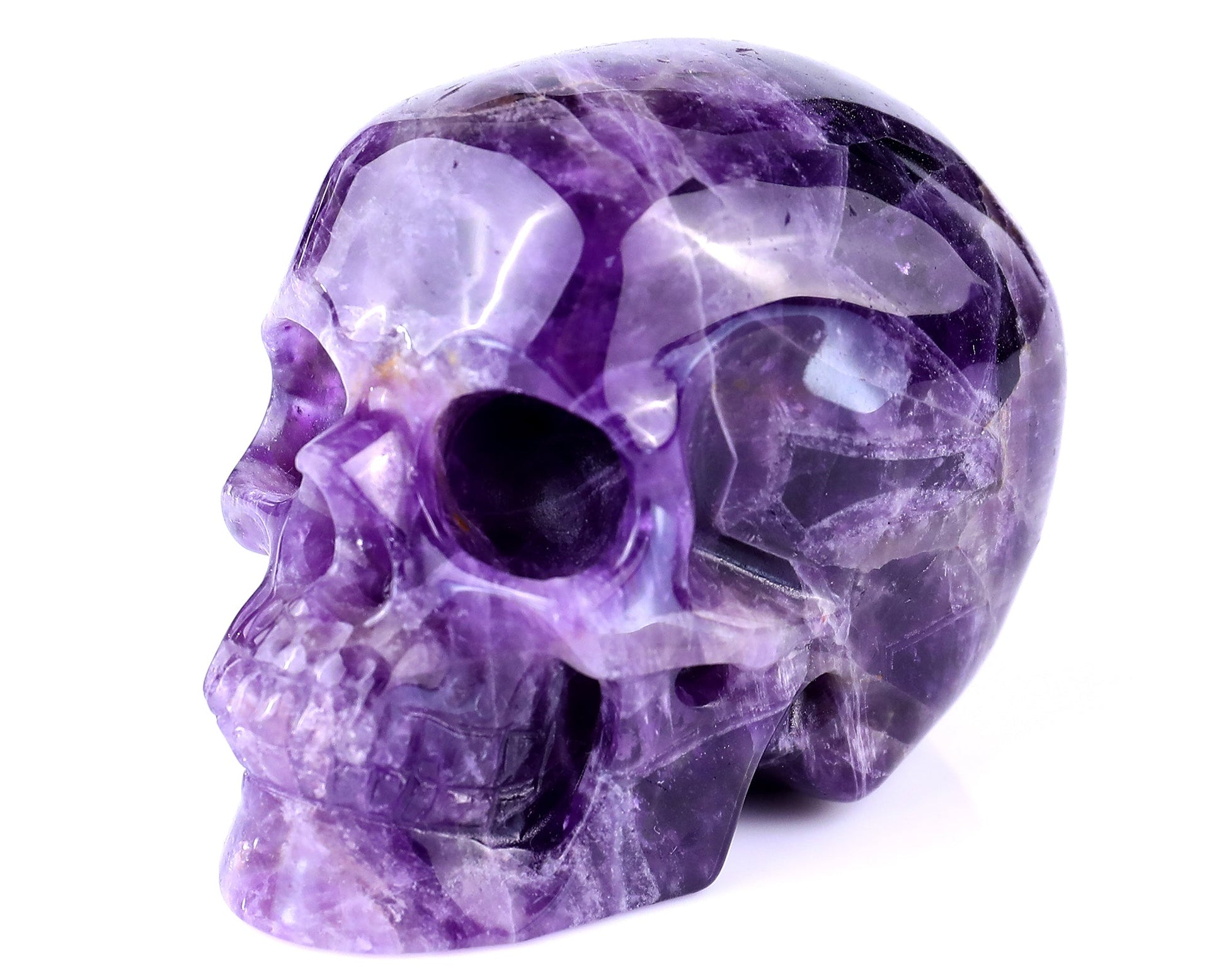 Kindred Vein 3.0" Dream Amethyst Hand Carved Realistic Skull Sculpture (SKU: 2100030) - Photo 14