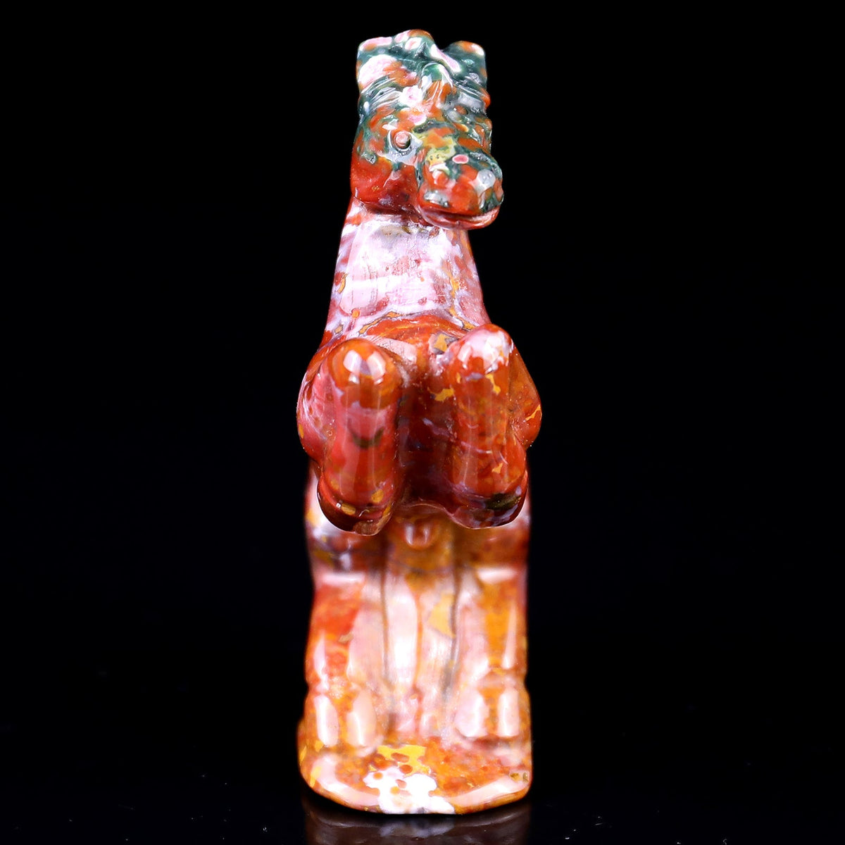 Kindred Vein 3.0" Indian Agate Hand Carved Crystal Horse Sculpture (SKU: 1100219) - Photo 9
