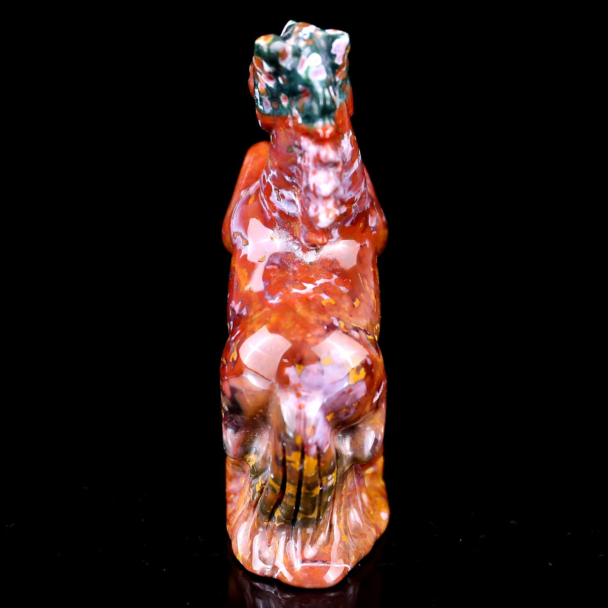 Kindred Vein 3.0" Indian Agate Hand Carved Crystal Horse Sculpture (SKU: 1100219) - Photo 12