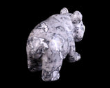 3.0" Grey Picture Jasper Hand Carved Crystal Panda