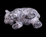 3.0" Grey Picture Jasper Hand Carved Crystal Panda