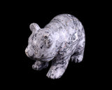 3.0" Grey Picture Jasper Hand Carved Crystal Panda