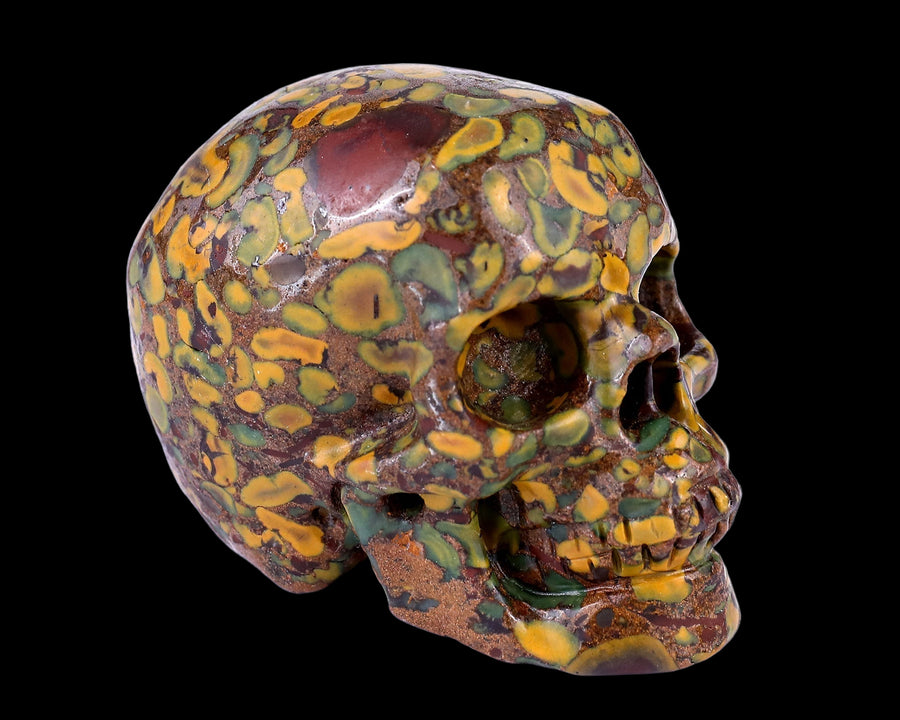 3.0" Oolite Hand Carved Crystal Realistic Skull