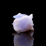 3.1" Blue Chalcedony Hand Carved Crystal Dolphins | No.075