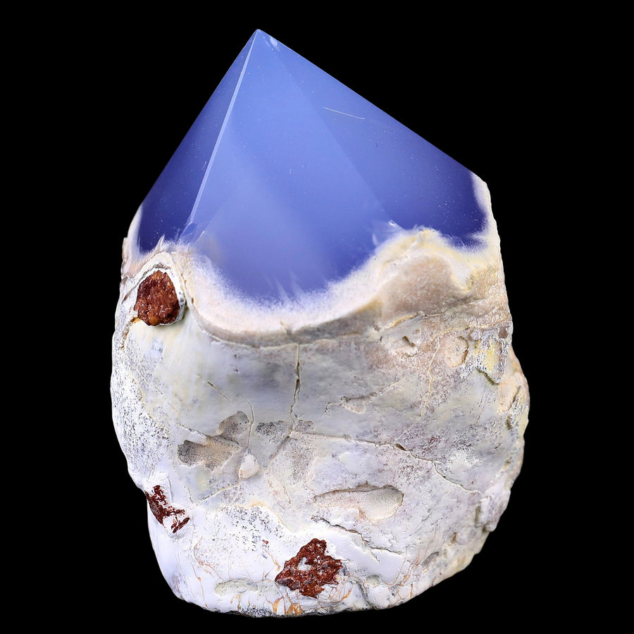 3.1" Blue Chalcedony Hand Carved Crystal Polished Point | No.160