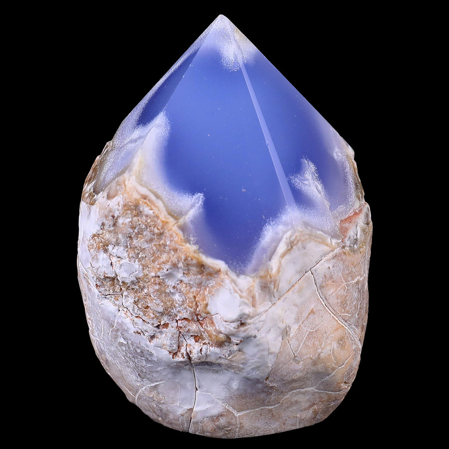 3.1" Blue Chalcedony Hand Carved Crystal Polished Point | No.178