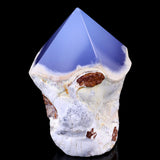 3.1" Blue Chalcedony Hand Carved Crystal Polished Point | No.178