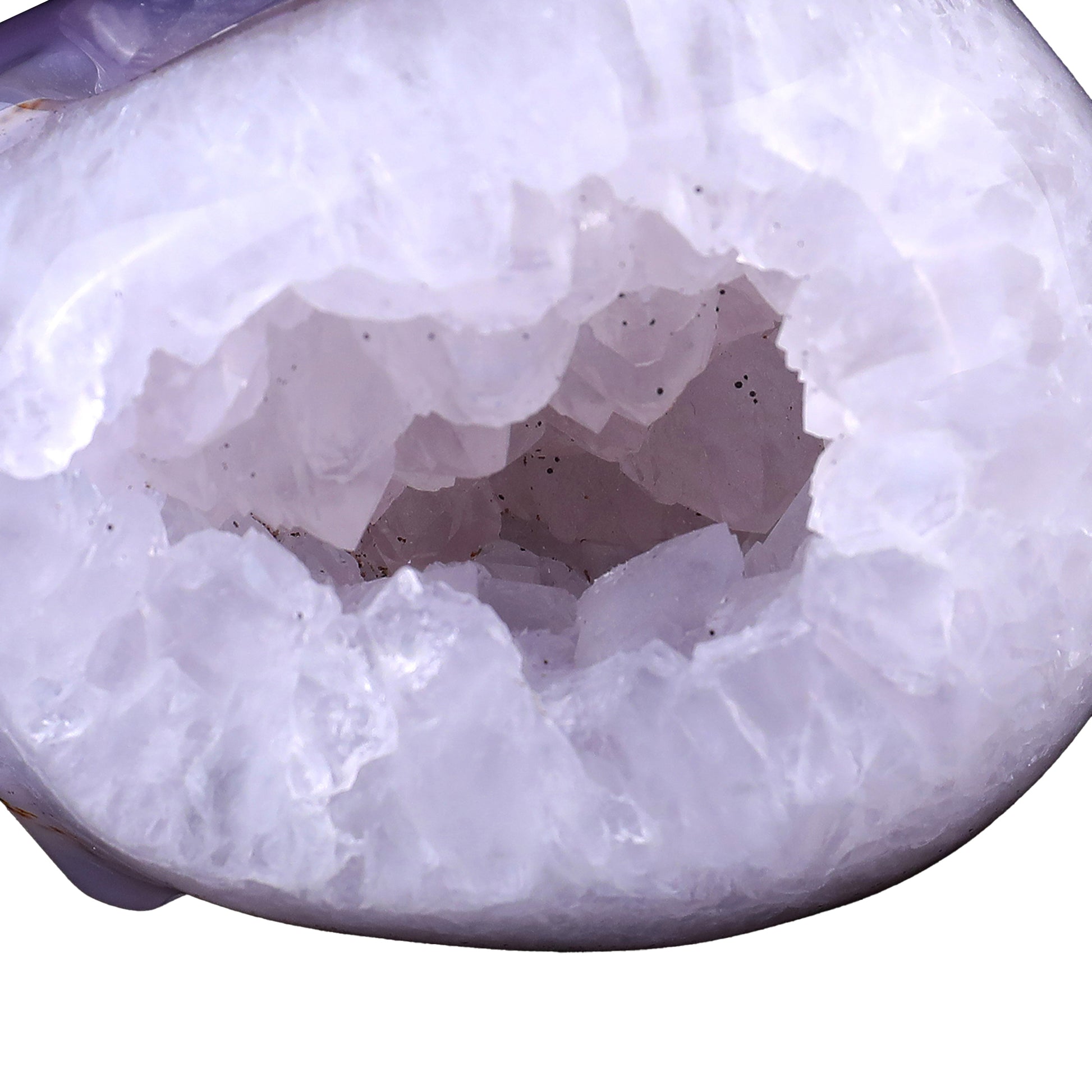 Kindred Vein 3.4" Geode Agate Hand Carved Crystal Geode Skull Sculpture (SKU: 2100009) - Photo 6