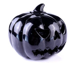2.6" Black Obsidian Hand Carved Crystal Pumpkin