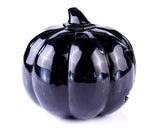 2.6" Black Obsidian Hand Carved Crystal Pumpkin