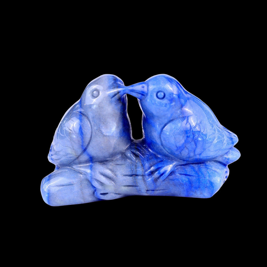 3.9" Blue Aventurine Hand Carved Crystal Birds