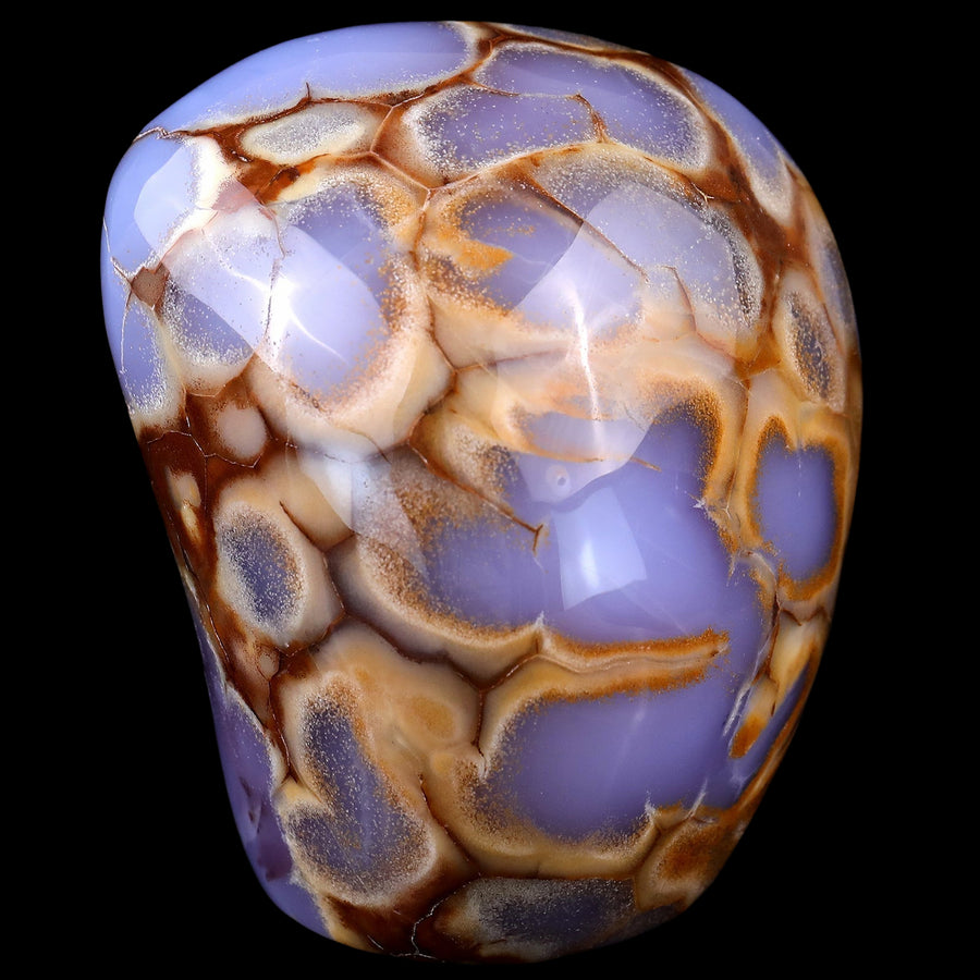 3.9" Blue Chalcedony Hand Carved Crystal Polished Stone