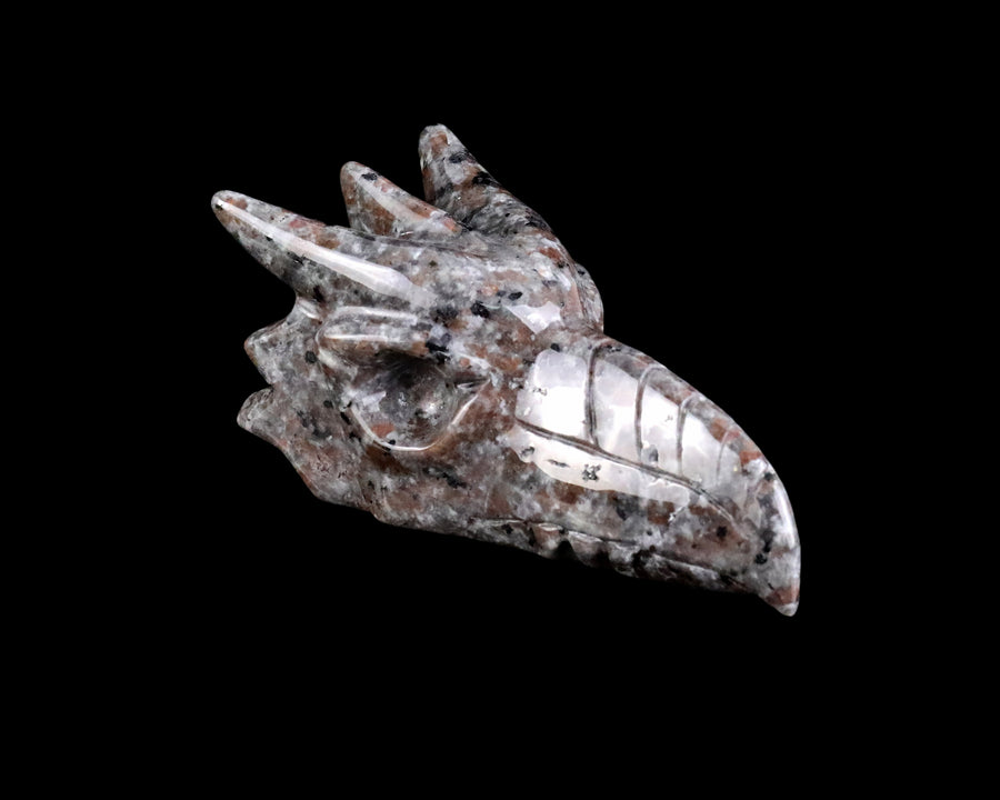 3.5" Yooperlite Hand Carved Crystal Phoenix Skull