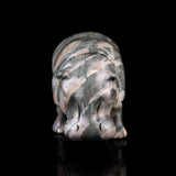 4.1" Nine Dragon Jade Hand Carved Crystal Hippo | No.079