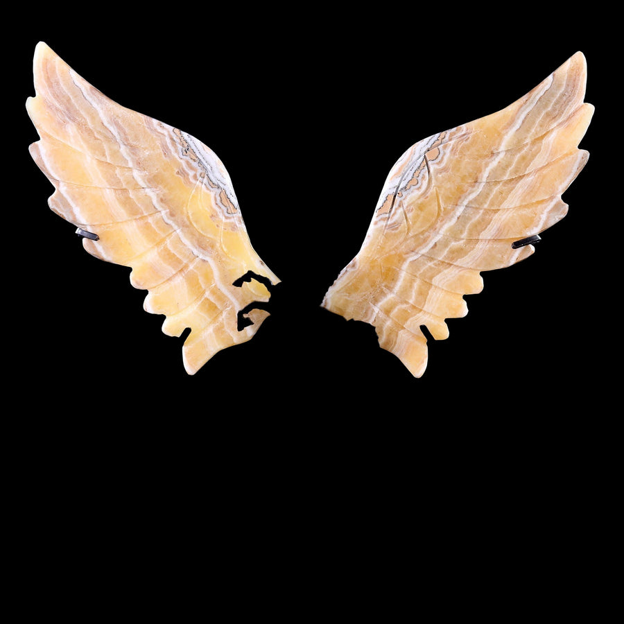4.3" Eastern Jasper Hand Carved Unicorn Wings