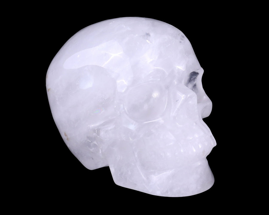 4.4" Angolan Quartz Hand Carved Realistic Skull