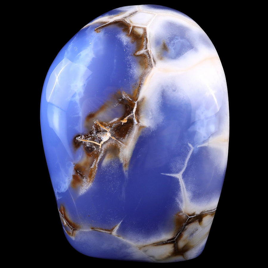 4.4" Blue Chalcedony Hand Carved Crystal Polished Stone