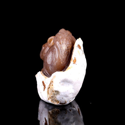 Kindred Vein 4.5" Chalcedony Hand Carved Crystal Squirrel Sculpture (SKU: 2100175) - Photo 14