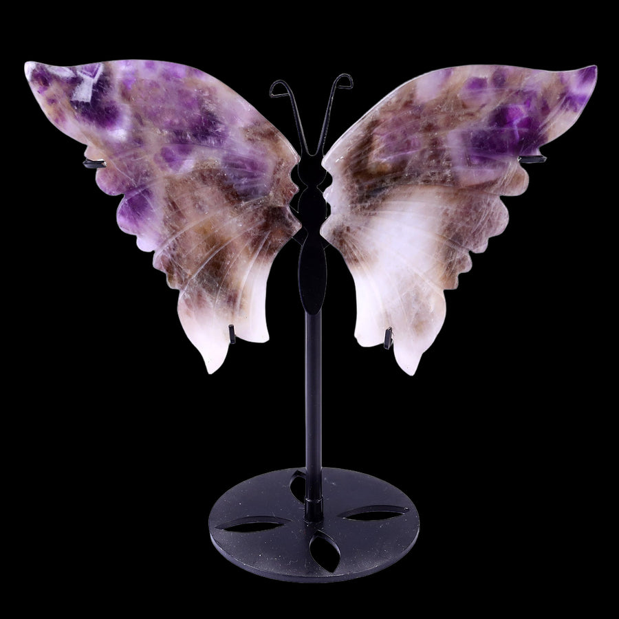 5.0" Dream Amethyst Hand Carved Butterfly Wings