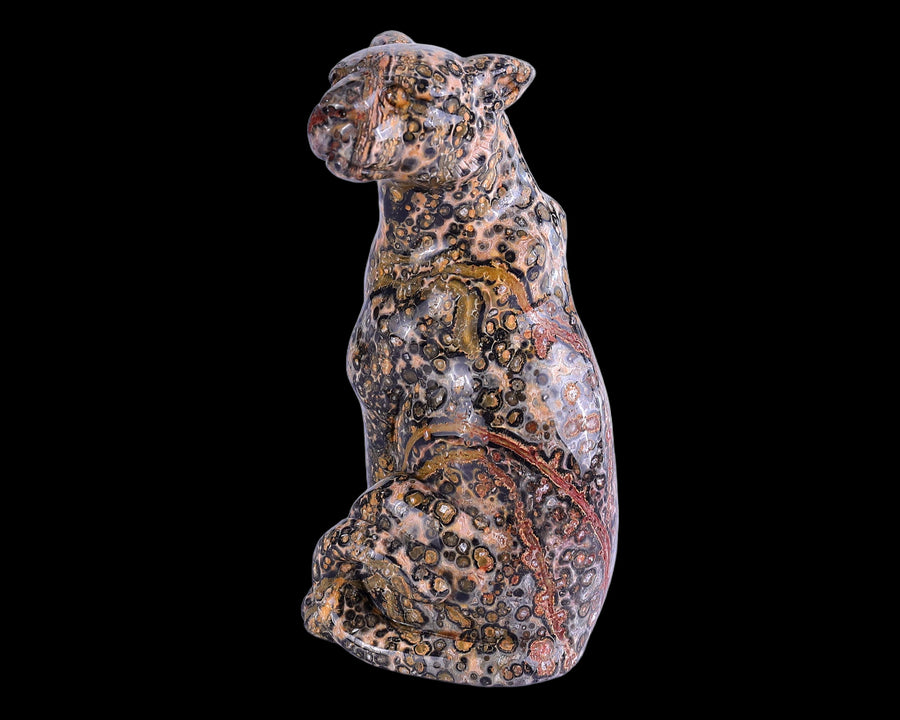 5.0" Leopard Skin Jasper Hand Carved Leopard | No.177