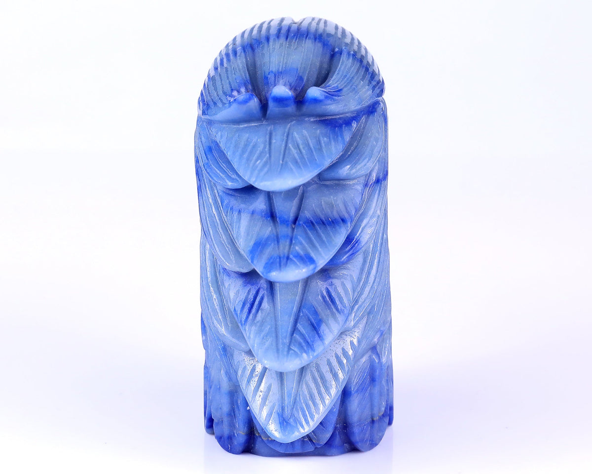 Kindred Vein 5.3" Blue Aventurine Hand Carved Eagle Head Sculpture (SKU: 4100057) - Photo 5