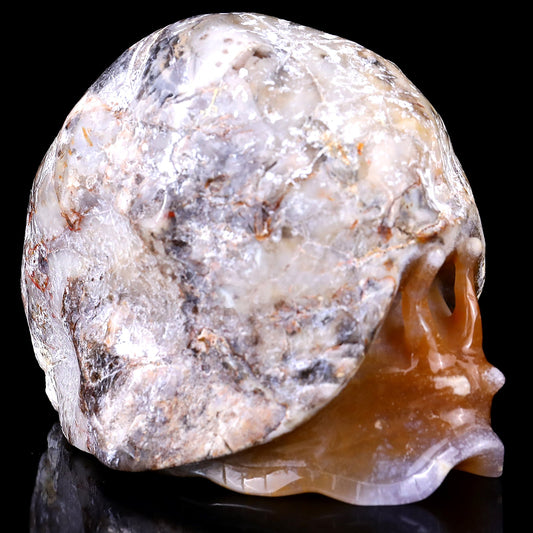 Kindred Vein 5.3" Chalcedony Hand Carved Crystal Snail Sculpture (SKU: 2100179) - Photo 1