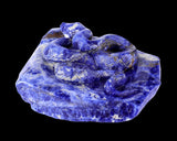 5.9" Sodalite Hand Carved Crystal Snake