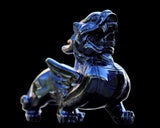 6.2" Black Obsidian Hand Carved Crystal Kylin