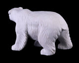 6.2" White Jade Hand Carved Crystal Polar Bear