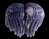 6.3" Amethyst Druse Agate Hand Carved Angel Wings
