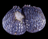 6.3" Amethyst Druse Agate Hand Carved Angel Wings
