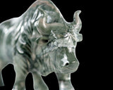 6.0" Nine Dragon Jade Hand Carved Crystal Cattle