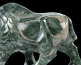 6.0" Nine Dragon Jade Hand Carved Crystal Cattle