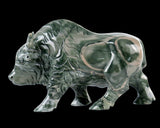 6.0" Nine Dragon Jade Hand Carved Crystal Cattle