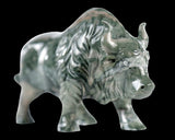 6.0" Nine Dragon Jade Hand Carved Crystal Cattle