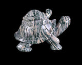 6.3" Nine Dragon Jade Hand Carved Crystal Turtles