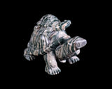 6.3" Nine Dragon Jade Hand Carved Crystal Turtles
