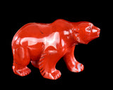 6.5" Red Jasper Hand Carved Crystal Polar Bear