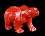 6.5" Red Jasper Hand Carved Crystal Polar Bear