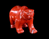6.5" Red Jasper Hand Carved Crystal Polar Bear