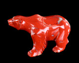 6.5" Red Jasper Hand Carved Crystal Polar Bear