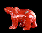 6.5" Red Jasper Hand Carved Crystal Polar Bear