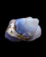 6.5" Blue Chalcedony Hand Carved Crystal Owl