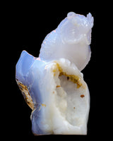 6.5" Blue Chalcedony Hand Carved Crystal Owl