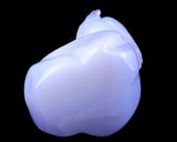 6.5" Blue Chalcedony Hand Carved Crystal Owls