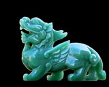 6.5" Green Aventurine Hand Carved Crystal Kylin
