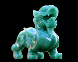 6.5" Green Aventurine Hand Carved Crystal Kylin