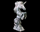 6.5" Nine Dragon Jade Hand Carved Crystal Unicorn