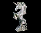 6.5" Nine Dragon Jade Hand Carved Crystal Unicorn