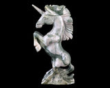 6.5" Nine Dragon Jade Hand Carved Crystal Unicorn